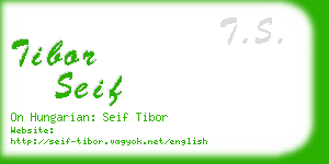 tibor seif business card